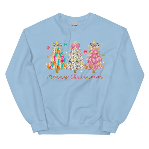 Merry Christmas Brushstroke Tree Sweatshirt