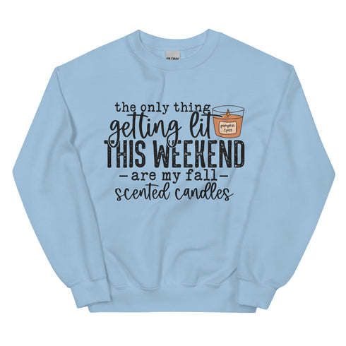 Getting Lit Fall Candles Halloween Sweatshirt