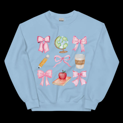 Teacher Bow Coquette Sweatshirt