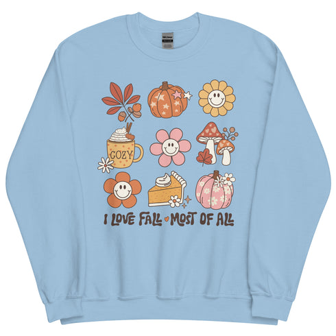 I Love Fall Most of All Crewneck