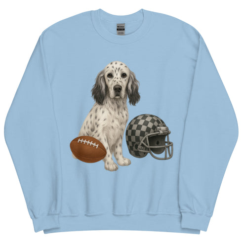 English Setter Dog Football Sweatshirt