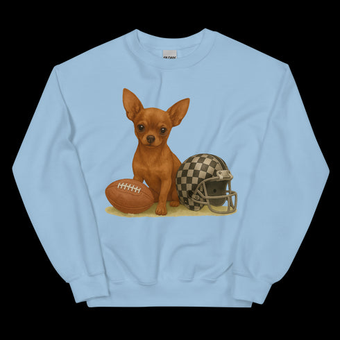 Chihuahua Brown Football Sweatshirt