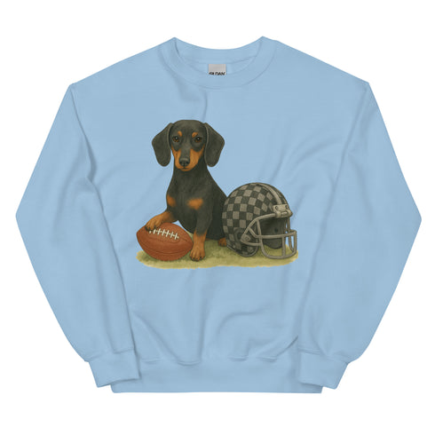Black and Tan Dachshund Football Sweatshirt