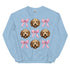 Golden Doodle With PInk Bows Dogs Sweatshirt