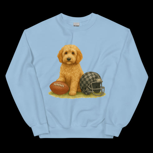 Golden doodle Football Sweatshirt