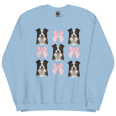 Border Collie and Bows Crewneck