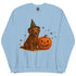 Red Golden Retriever Witchy Dog Halloween Crewneck