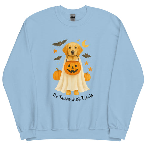 Golden Retriever No Tricks Just Treats Crewneck