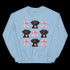 Chocolate Lab with Bows Sweatshirt