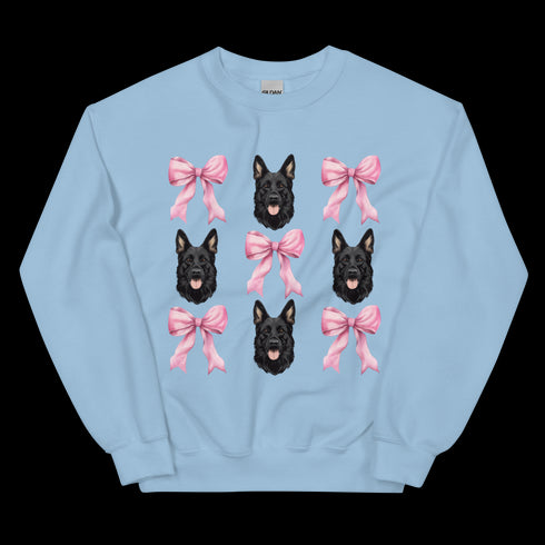 Black German Shepherd with bows Sweatshirt
