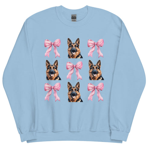 German Shepherd with Bows Sweatshirt