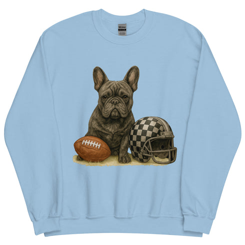 Black French Bulldog Football Sweatshirt