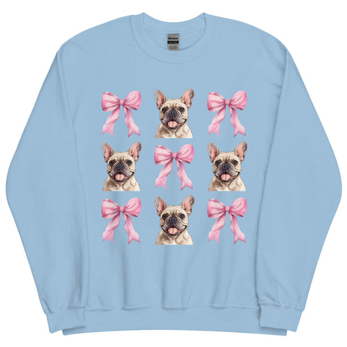French Bulldog with Bows Sweatshirt