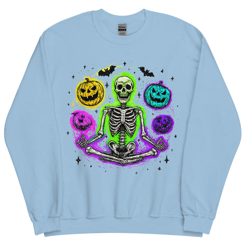 Halloween Skeleton Meditation Sweatshirt