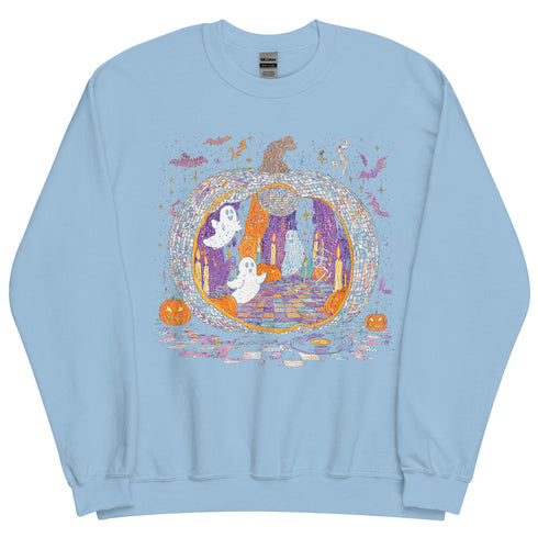 Disco Ghost Pumpkin Party Sweatshirt