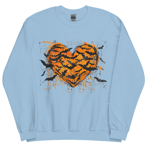 Halloween Heart and Bats Sweatshirt