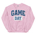 Game Day Royal Blue Plaid Football Sweatshirt