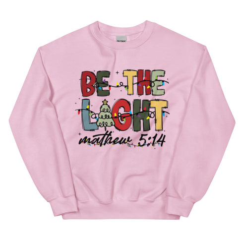 Be The Light Christian Christmas Crewneck