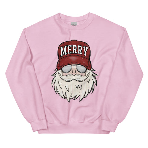 Merry Christmas Santa Trucker Hat Sweatshirt