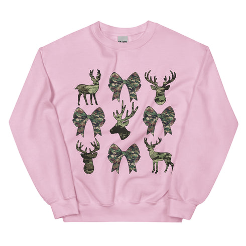 Camo Bow and Bucks Sweatshirt