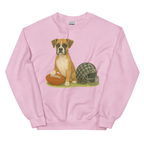 Boxer Football Crewneck