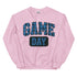 Game Day Blue Plaid Football Sweatshirt