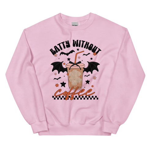 Batty Without Coffee Halloween Sweatshirt