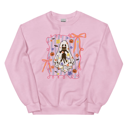 Kitty & Ghost Hugs Halloween Sweatshirt