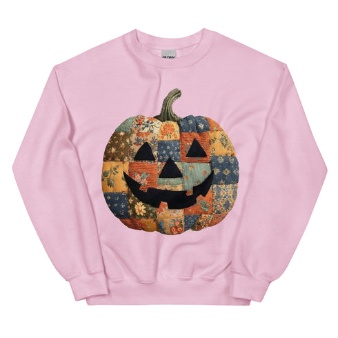 Jack O Lantern Patchwork Pumpkin Sweatshirt