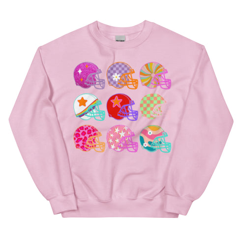 Football Coquette Helmet Sweatshirt