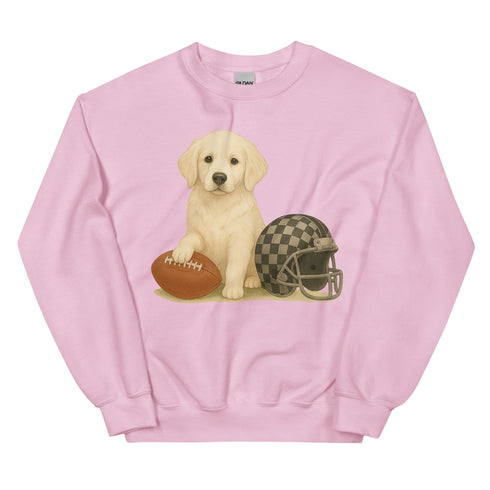 English Creme Retriever Football Crewneck