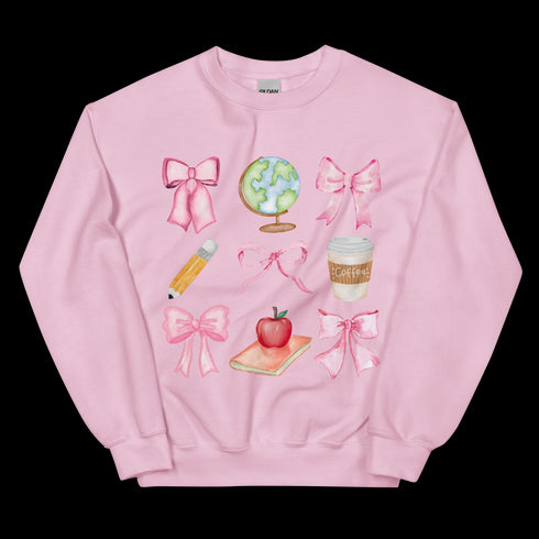 Teacher Bow Coquette Sweatshirt