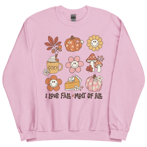 I Love Fall Most of All Crewneck