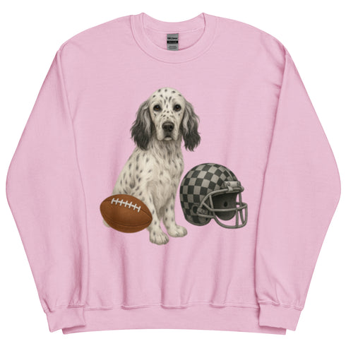 English Setter Dog Football Sweatshirt
