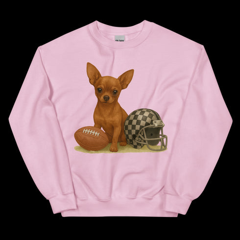 Chihuahua Brown Football Sweatshirt