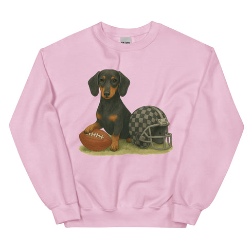 Black and Tan Dachshund Football Sweatshirt