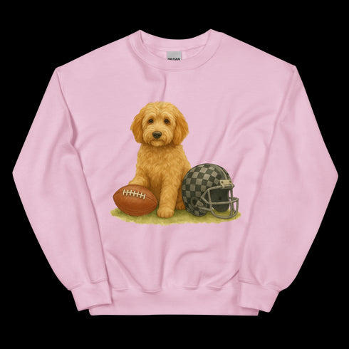 Golden doodle Football Sweatshirt