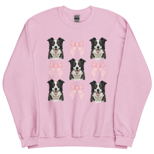 Border Collie and Bows Crewneck