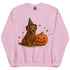 Red Golden Retriever Witchy Dog Halloween Crewneck
