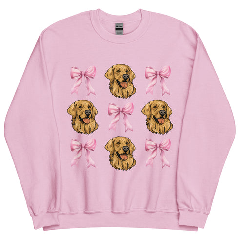 Golden Retriever with bows Sweatshirt