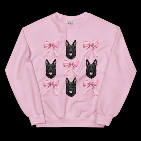 Black German Shepherd with bows Sweatshirt