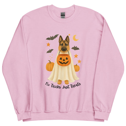 German Shepherd No Tricks Just Treats Crewneck