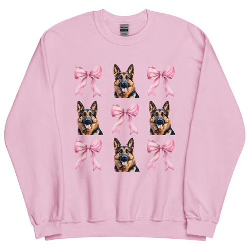 German Shepherd with Bows Sweatshirt