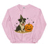 Black and White Pitbull Halloween Witchy Dogs Sweatshirt