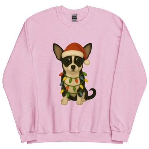 Christmas Black and White Chihuahua Crewneck