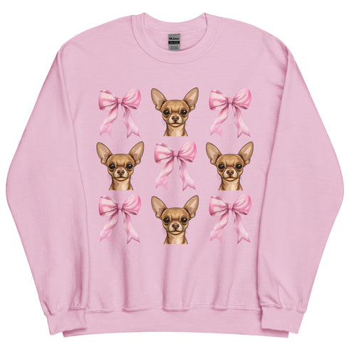 Tan chihuahua with bows Sweatshirt