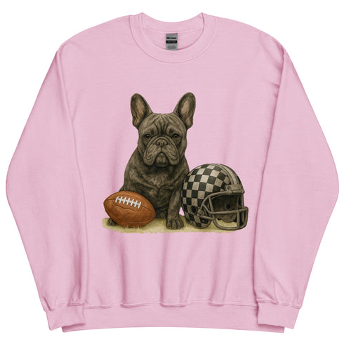 Black French Bulldog Football Sweatshirt