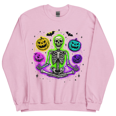 Halloween Skeleton Meditation Sweatshirt