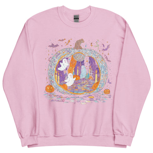 Disco Ghost Pumpkin Party Sweatshirt