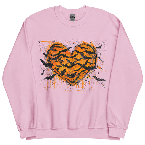 Halloween Heart and Bats Sweatshirt